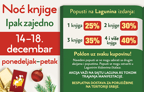 noć knjige ipak zajedno od 14 do 18 decembra laguna knjige