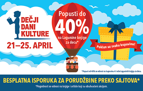 u igri sa knjigom dani velikih popusta tokom dečjih dana kulture od 21 do 25 aprila laguna knjige