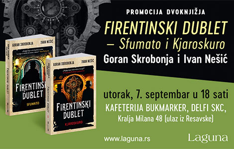 promocija dvoknjižja firentinski dublet sfumato i kjaroskuro 7 septembra laguna knjige