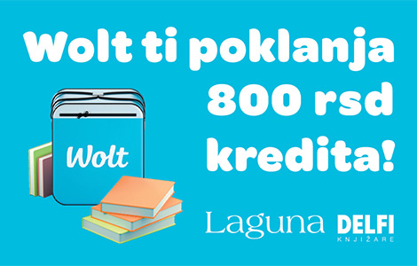 wolt ti poklanja 800 dinara kredita za kupovinu naslova u delfi knjižarama  laguna knjige