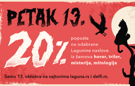 petak 13 nosi dobre vesti popust na žanrovske naslove na sajtovima laguna knjige