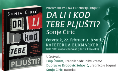 promocija knjige da li i kod tebe pljušti 22 februara u 18 sati u knjižari delfi skc laguna knjige