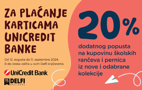 ne propustite super akciju za školarce spremni za nova znanja dodatne povoljnosti za plaćanje unicredit bank karticama  laguna knjige