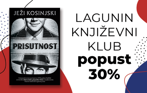  prisutnost ježija kosinjskog, klasik svetske književnosti, u laguninom književnom klubu popust 30 do 10 januara laguna knjige