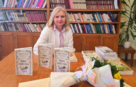 prva promocija romana buket žutih ruža  laguna knjige