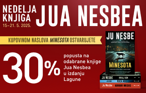 nedelja knjiga jua nesbea kupovinom novog romana minesota ostvarujete 30 popusta na odabrane naslove laguna knjige