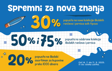 spremni za nova znanja do 75 popusta na odabrane rančeve, pernice i školski pribor laguna knjige